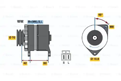 генератор BOSCH 0 986 035 331