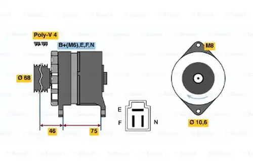 генератор BOSCH 0 986 035 511