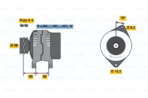 генератор BOSCH 0 986 040 101
