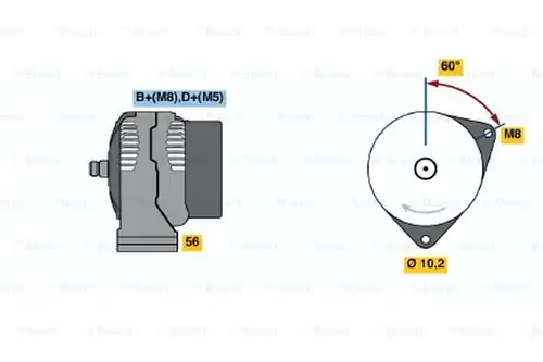 генератор BOSCH 0 986 040 190