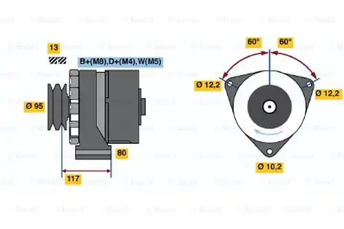 генератор BOSCH 0 986 041 580