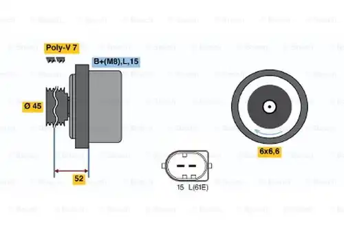 генератор BOSCH 0 986 042 420