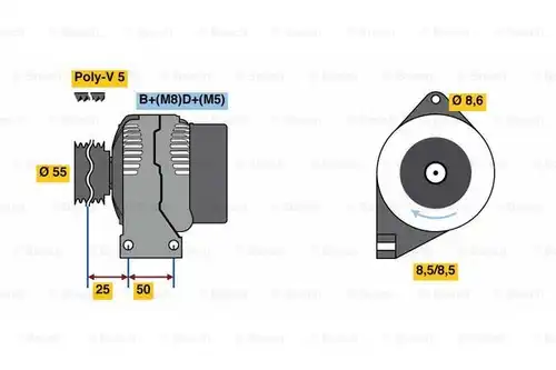 генератор BOSCH 0 986 049 540
