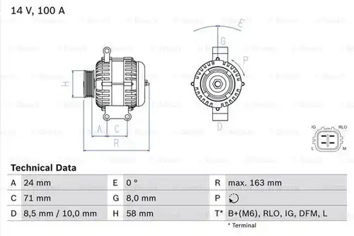 генератор BOSCH 0 986 049 970