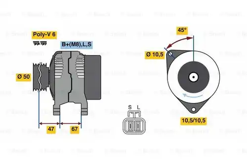 генератор BOSCH 0 986 080 210