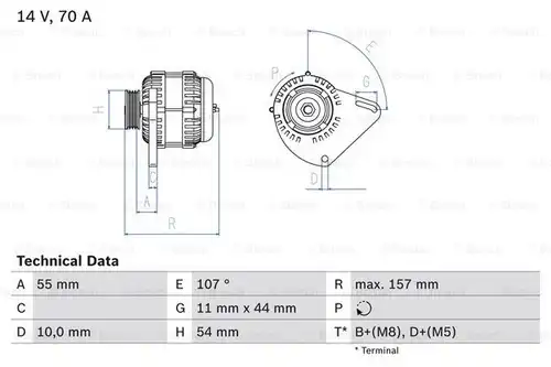 генератор BOSCH 0 986 080 490