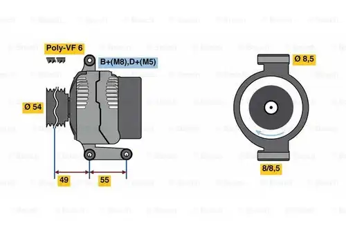 генератор BOSCH 0 986 080 980
