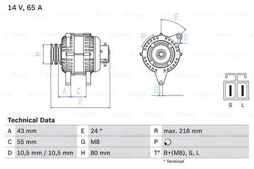 генератор BOSCH 0 986 081 740