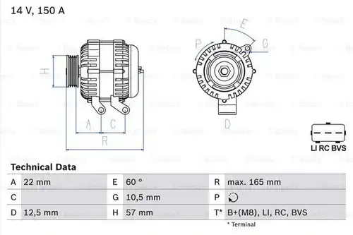 генератор BOSCH 0 986 082 400