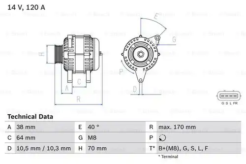 генератор BOSCH 0 986 082 720