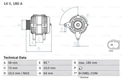 генератор BOSCH 0 986 082 850