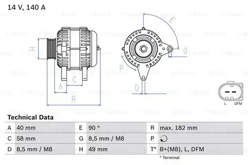 генератор BOSCH 0 986 083 050