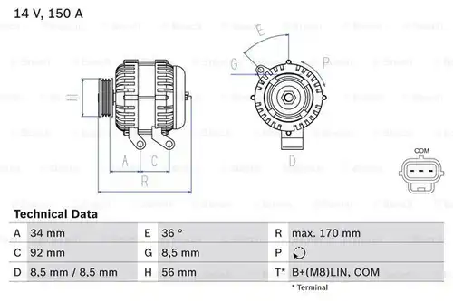 генератор BOSCH 0 986 083 070