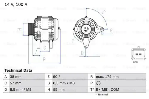генератор BOSCH 0 986 083 200