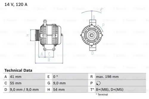 генератор BOSCH 0 986 083 320