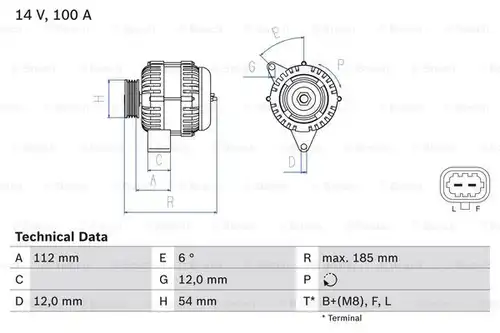 генератор BOSCH 0 986 083 450