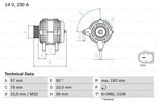 генератор BOSCH 0 986 083 460