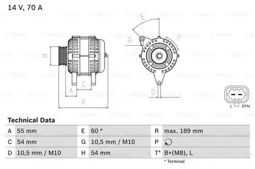 генератор BOSCH 0 986 083 580