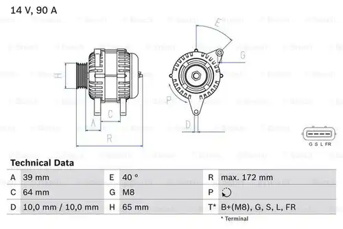 генератор BOSCH 0 986 083 630