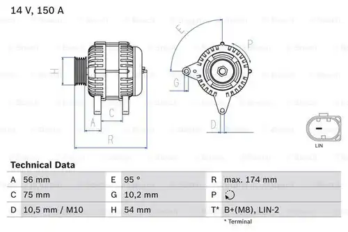 генератор BOSCH 0 986 083 700