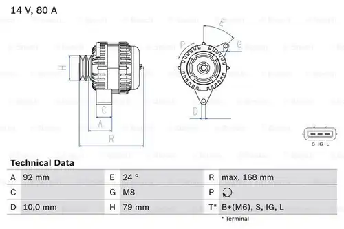 генератор BOSCH 0 986 083 720