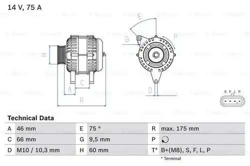 генератор BOSCH 0 986 083 770