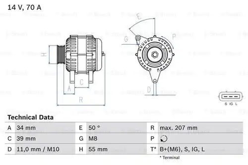 генератор BOSCH 0 986 083 880