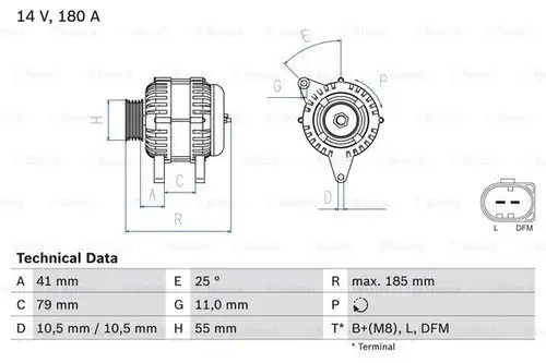 генератор BOSCH 0 986 083 940