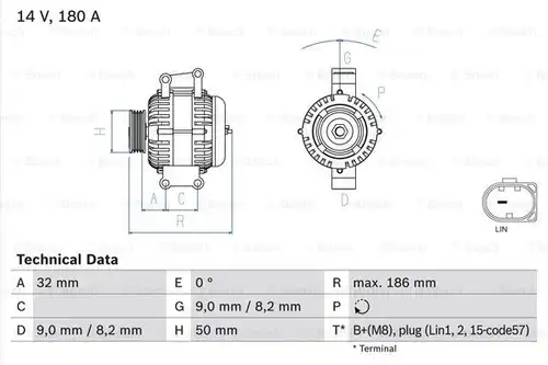 генератор BOSCH 0 986 084 590