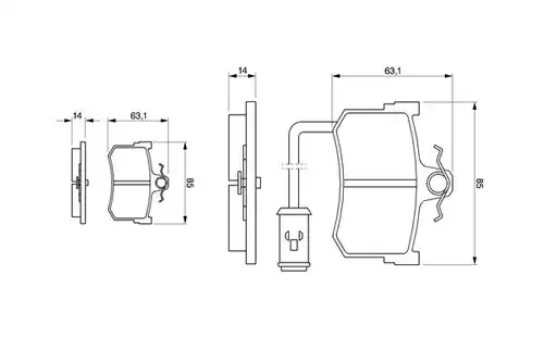 накладки BOSCH 0 986 424 013