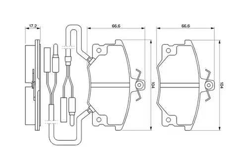 накладки BOSCH 0 986 424 100