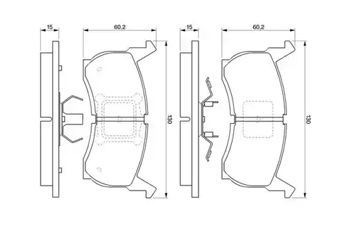 накладки BOSCH 0 986 424 142