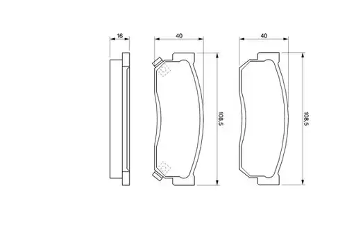 накладки BOSCH 0 986 424 160