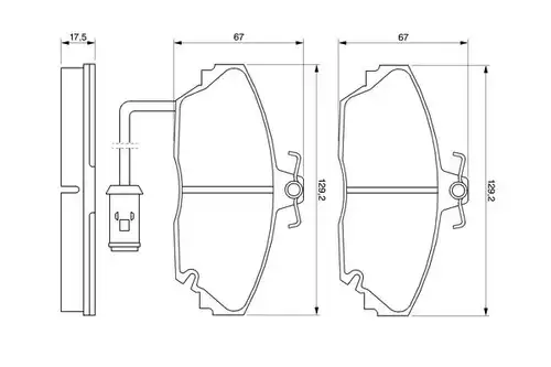 накладки BOSCH 0 986 424 182