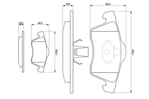 накладки BOSCH 0 986 424 402