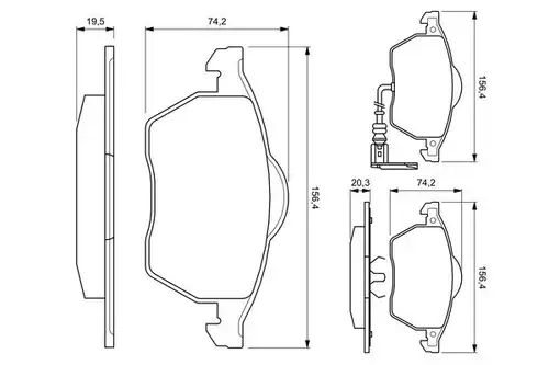 накладки BOSCH 0 986 424 501