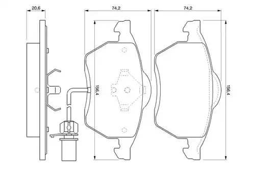 накладки BOSCH 0 986 424 633