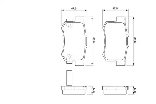 накладки BOSCH 0 986 424 771