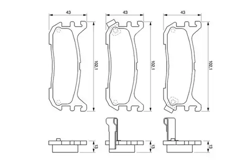 накладки BOSCH 0 986 424 782