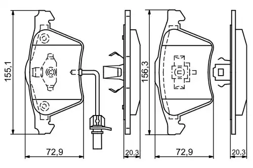 накладки BOSCH 0 986 424 806