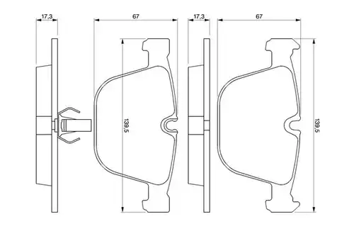 накладки BOSCH 0 986 424 812