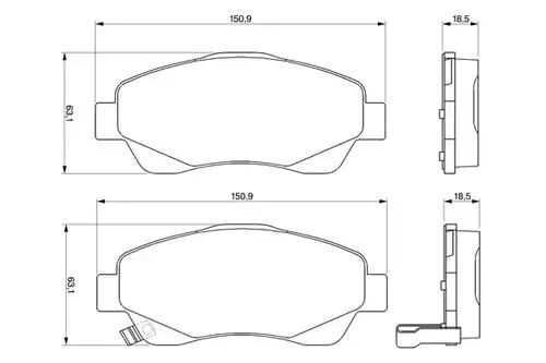 накладки BOSCH 0 986 424 831