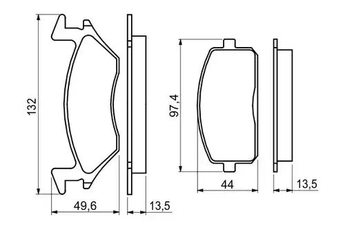 накладки BOSCH 0 986 460 985