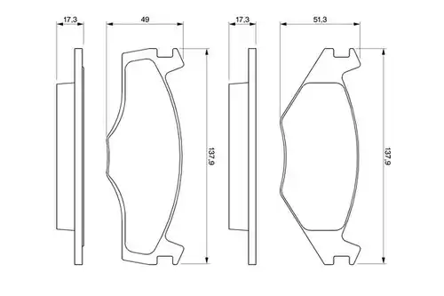 накладки BOSCH 0 986 461 106