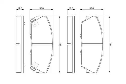 накладки BOSCH 0 986 461 125