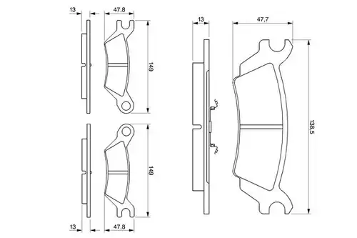 накладки BOSCH 0 986 468 990