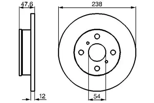спирачен диск BOSCH 0 986 478 506