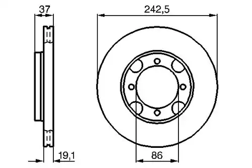 спирачен диск BOSCH 0 986 478 665