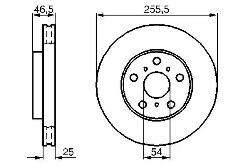 спирачен диск BOSCH 0 986 478 724