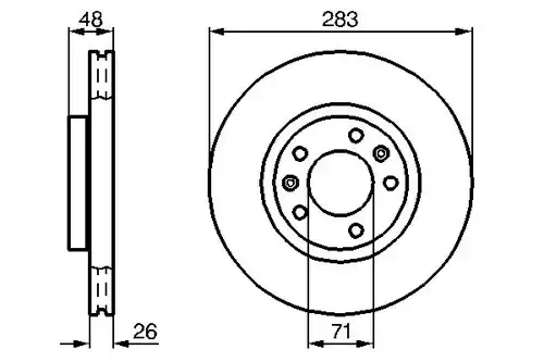спирачен диск BOSCH 0 986 478 732